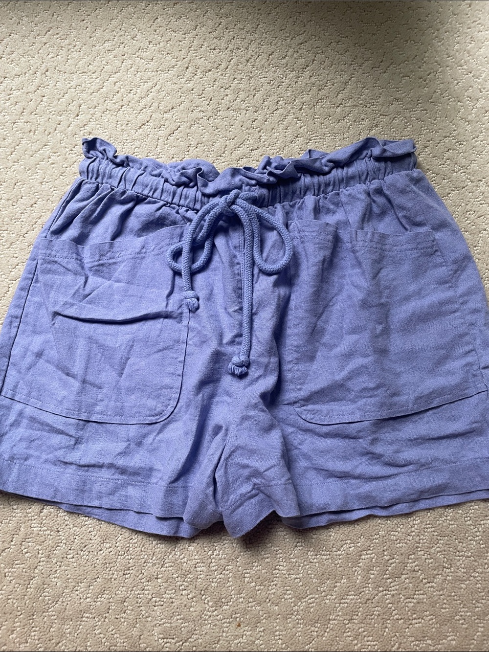 Universal Thread Periwinkle High-Waist paper bag Drawstring Shorts size Smal